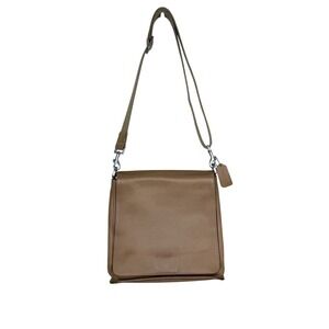 Vintage COACH Tan LEATHER Messenger Bag Saddle Crossbody 9431 METRO FLAP